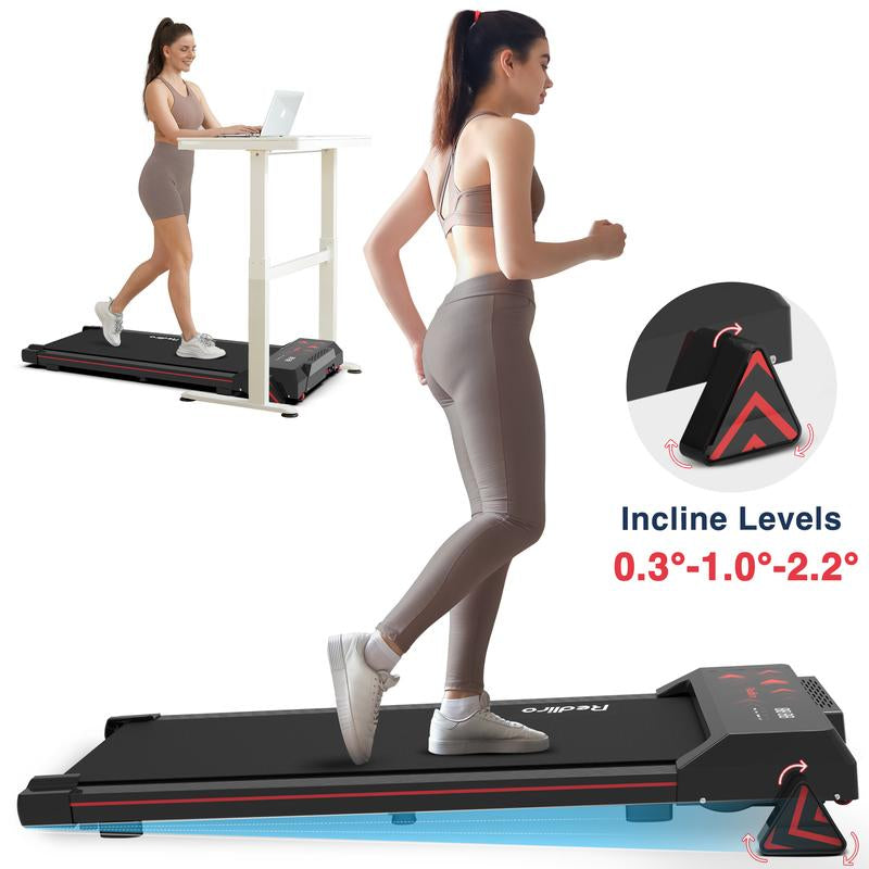 [Valentine'S Day Gift]Redliro under Desk Treadmill,Walking Pad for Home Office,2.25Hp Walking Jogging Machine with 265 Lbs Weight Treadmill Exercise Equipment Work Out